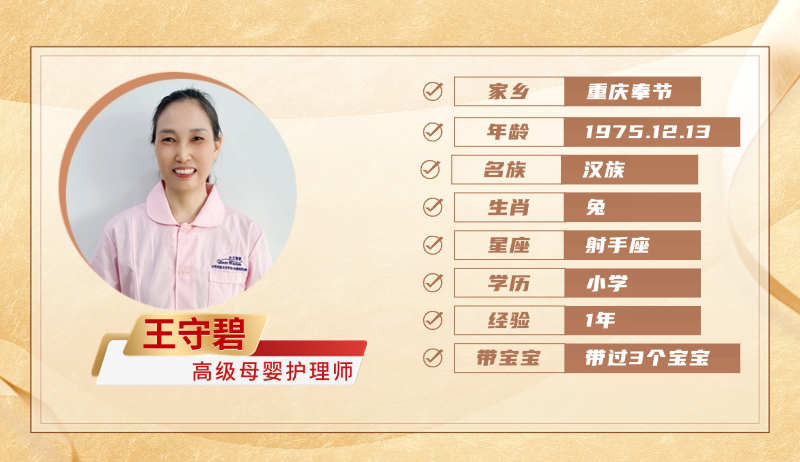 高级母婴护理师【王守碧】