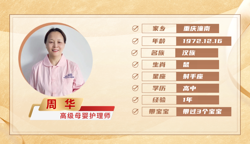 高级母婴护理师【周华】