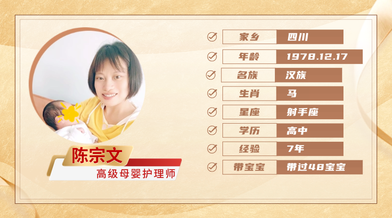 高级母婴护理师【陈宗文】