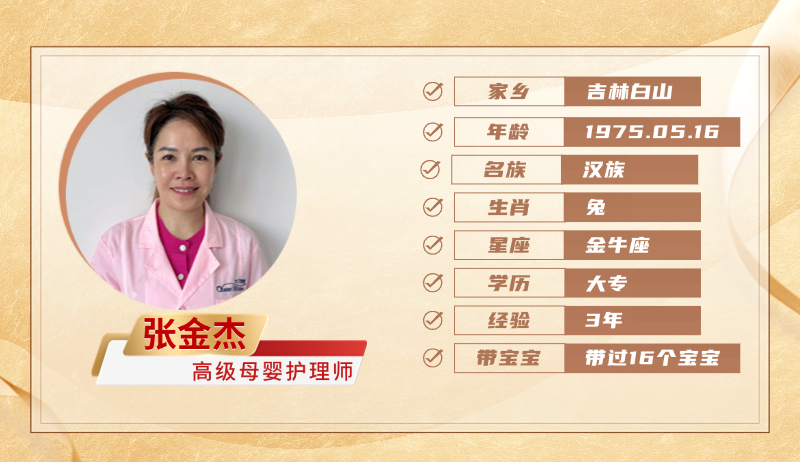 高级母婴护理师【张金杰】