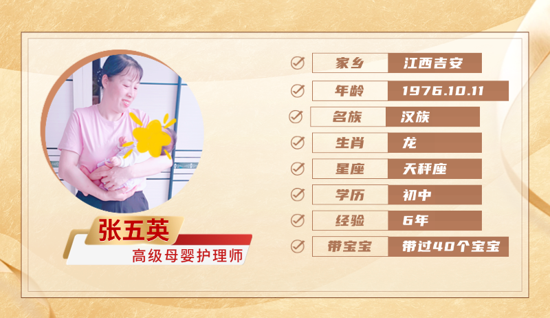 高级母婴护理师【张五英】